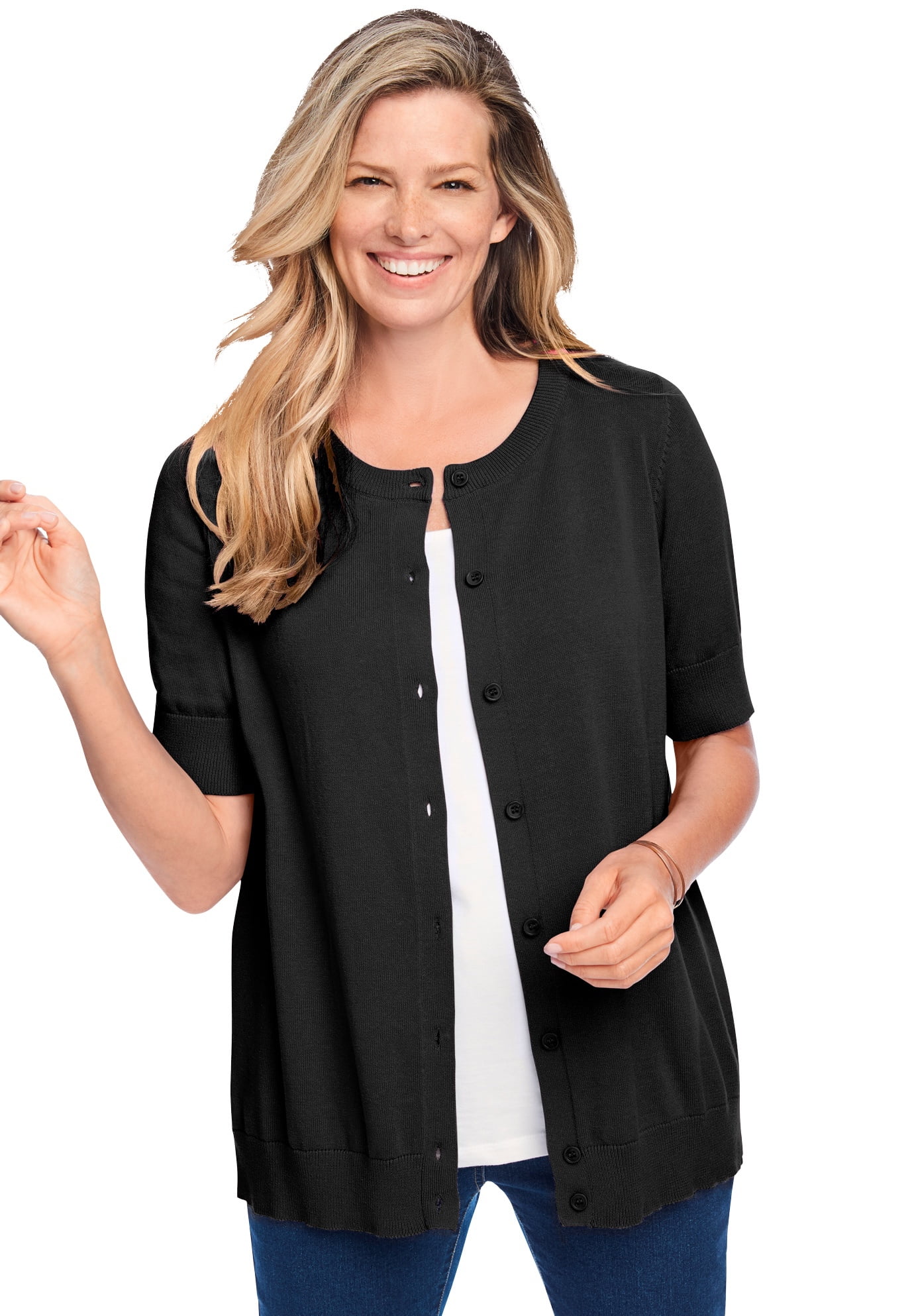 elbow sleeve cardigan