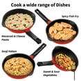 thumbnail image 4 of Red Aluminium Frying Pan 22 Cm | Die Cast Non Stick Fry Pan, Ceramic Coated Pan, Induction Frying Pan, Small Frying Pan (IDCF22), 4 of 4