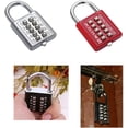thumbnail image 2 of Combination Locks 10 Digit Outdoor Waterproof Anti Rust Padlock Keyless Resettable Zinc Alloy for School Gym Locker, Hasp Gate, Fence, Storage, Case, Cabinet, Toolbox, 2 of 5