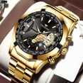 thumbnail image 2 of FNGEEN, relojes de lujo para Hombre, banda de acero inoxidable, Reloj de cuarzo resistente al agua a la moda para Hombre, Calendario, Reloj Masculino, Reloj para Hombre S001 Tan Jianjun  unisex, 2 of 2