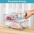thumbnail image 4 of 3-Pack Stackable Acrylic Storage Drawers - Easy-Assemble Organizers for Bathroom Undersink, Closet & Pantry, 4 of 4
