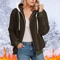 thumbnail image 3 of Towmus Winter Coats for Women Plus Size Fleece Zip Up Sweatshirts Warm Plush Hooded Lightweight Cardigan Jackets Sherpa Coats, 3 of 7