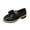 Black, variant on Busydd Loafers for Women Comfy Round Toe Leather Slip on Shoes Women Casual Chunky Block Heel Women Footwear 5.5