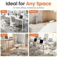 thumbnail image 2 of NEO CHAIR Office Chair Computer Desk Chair Ergonomic Gaming Comfy Mesh with Flip-up Arms Lumbar Support Adjustable Height Rolling Wheels for Home Office (Beige), 2 of 7