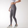 thumbnail image 3 of Women's Seamless High Waist Leggings with Compression Fit and Ultra-Smooth Second Skin Feel - Small, Gray, 3 of 6