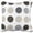 Black Dots, variant on College Covers 16"x16" Hemp Green Spun Polyester Decorative Pillow, Reversible