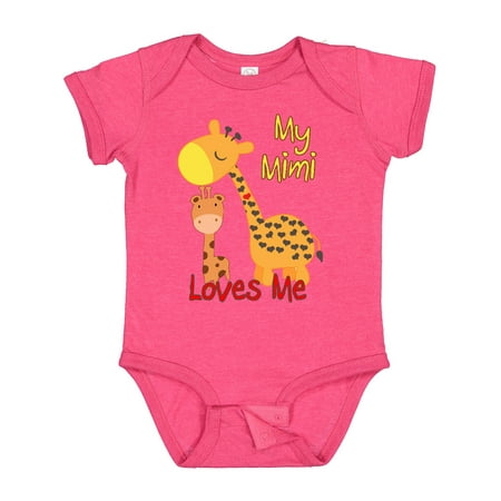 

Inktastic My Mimi Loves Me Giraffe Gift Baby Boy or Baby Girl Bodysuit