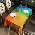 thumbnail image 2 of Rainbow Tie Dye Ink Pattern Rectangle Tablecloth 60"x102",Waterproof Polyester Rectangle Table Cloth, Wipeable Spillproof Polyester Tablecloth for Dining, Camping, Indoor and Outdoor, 2 of 6