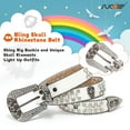 thumbnail image 6 of SUOSDEY Skull Kids Rhinestone Belt Girls Boys Sparkly Bling Diamond Belt Cowgirl Cowboy Belt, 6 of 7
