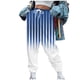 thumbnail image 2 of Puntoco Pantalones De Chándal Con Cintura Elástica Y Bolsillos Estampados A Rayas Para Mujer, Pantalón Informal, Color Azul, Xxl, 2 of 5