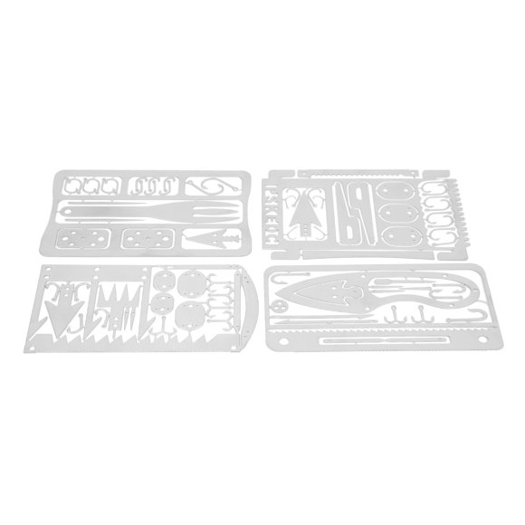 Tarjeta de pesca, 4 piezas Tarjeta de pesca Multifunción Artículos de preparación para emergencias Kit de supervivencia Tecnología de vanguardia