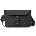 thumbnail image 1 of CHAO Bolso bandolera con diseño de rombos negros para hombre, ligero, para senderismo, ciclismo, para trabajar o para la oficina, color negro, 1 of 5