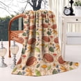 thumbnail image 2 of Cute Hedgehog Floral Pattern Blanket,Comfortable Soft Flannel Throw Blanket,All Season,Warm Lightweight Blankets for Sofa Bed Couch Living Room Chair,40"x50", 2 of 4