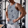 thumbnail image 5 of Pofeuu Anchors And Steering Wheel Print Men's Workout Tank Tops Sleeveless Muscle Gym Shirt Quick Dry-3X-Large, 5 of 7