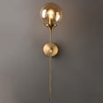 thumbnail image 2 of Applique Murale Industrielle Vintage Luminaire avec Mini 5.9 Pouces Verre Rond Ambre, 2 of 6