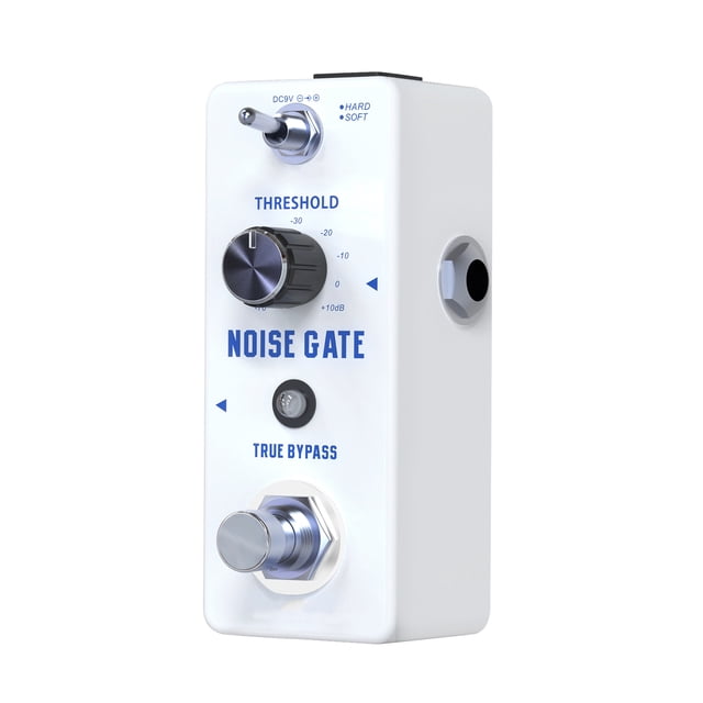 Pédale d'Effet de Réduction de Bruit de Porte de Bruit 2 Modes (Dur / Doux) Full Metal Shell True Bypass pour Guitare Électrique Basse