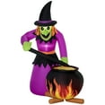 thumbnail image 2 of Outsunny 6ft Inflatable Halloween Witch Brews Cauldron with Flame Light, Blow-Up LED Display Indoor Outdoor for Garden, Lawn, Party, Holiday, 2 of 9