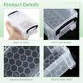 thumbnail image 4 of 6 Pcs Mini Plastic Boxes, Small Clear Storage Containers with Locking Lids, Clear Plastic Organizers for Crafts, Stationery, Jewelry, Sewing, Multipurpose Cases for Accessories, 4 of 7