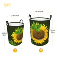 thumbnail image 3 of Sikiie Sunflower3 Print Round Dirty Clothes Basket, Waterproof Standing Foldable Storage Basket, for Laundry Room, Bedroom, Bathroom Storage-Medium, 3 of 6
