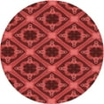 thumbnail image 1 of Ahgly Company Machine Washable Indoor Round Transitional Tomato Red Area Rugs, 3' Round, 1 of 7