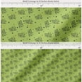 thumbnail image 2 of Soimoi Green Cotton Voile Fabric Star & Miracle Happened All The Time Text Fabric Prints By Yard 42 Inch Wide, 2 of 7