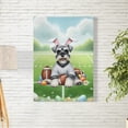 thumbnail image 2 of Happy Easter Hello Spring Schnauzer Playing Football Vertical Matte Canvas Poster Miniature Schnauzer Dog Lover Wall Art Home Decor - 13003, 2 of 5