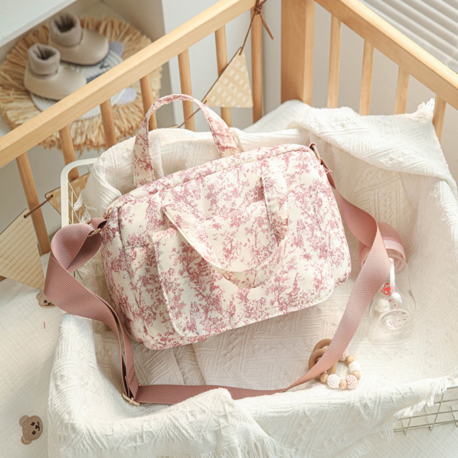 Travel Baby Diaper Bag Multifunction Polyester Diaper Tote Large Capacity Organizer For Mom Travel Daily Gift (style1)