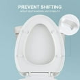 Removable Elongated Bowl White Toilet Seat, with Nonslip GripTight