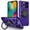 Purple, variant on ELEHOLD for iPhone 16 Pro Max Magnetic Case [Compatible with Mag Safe] Invisible Stand with Ring Kickstand,Military Grade Shockproof Full Protective Case,Orange