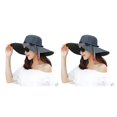 thumbnail image 3 of Sombrero ligero y transpirable Sonducket elegante Fibra amplia aplicación peso ligero Negro 2Conjunto, 3 of 6