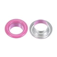 thumbnail image 4 of 100 Set Round Grommets 8mm Dia Metal Eyelets with Washers for Scrapbooking Shoes Clothes Leather Canvas, Fuchsia, 4 of 6