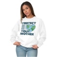 thumbnail image 4 of Love Your Mother Earth Cute Go Green Unisex Plus Fleece Graphic Sweatshirt Brisco Brands 2X, 4 of 5