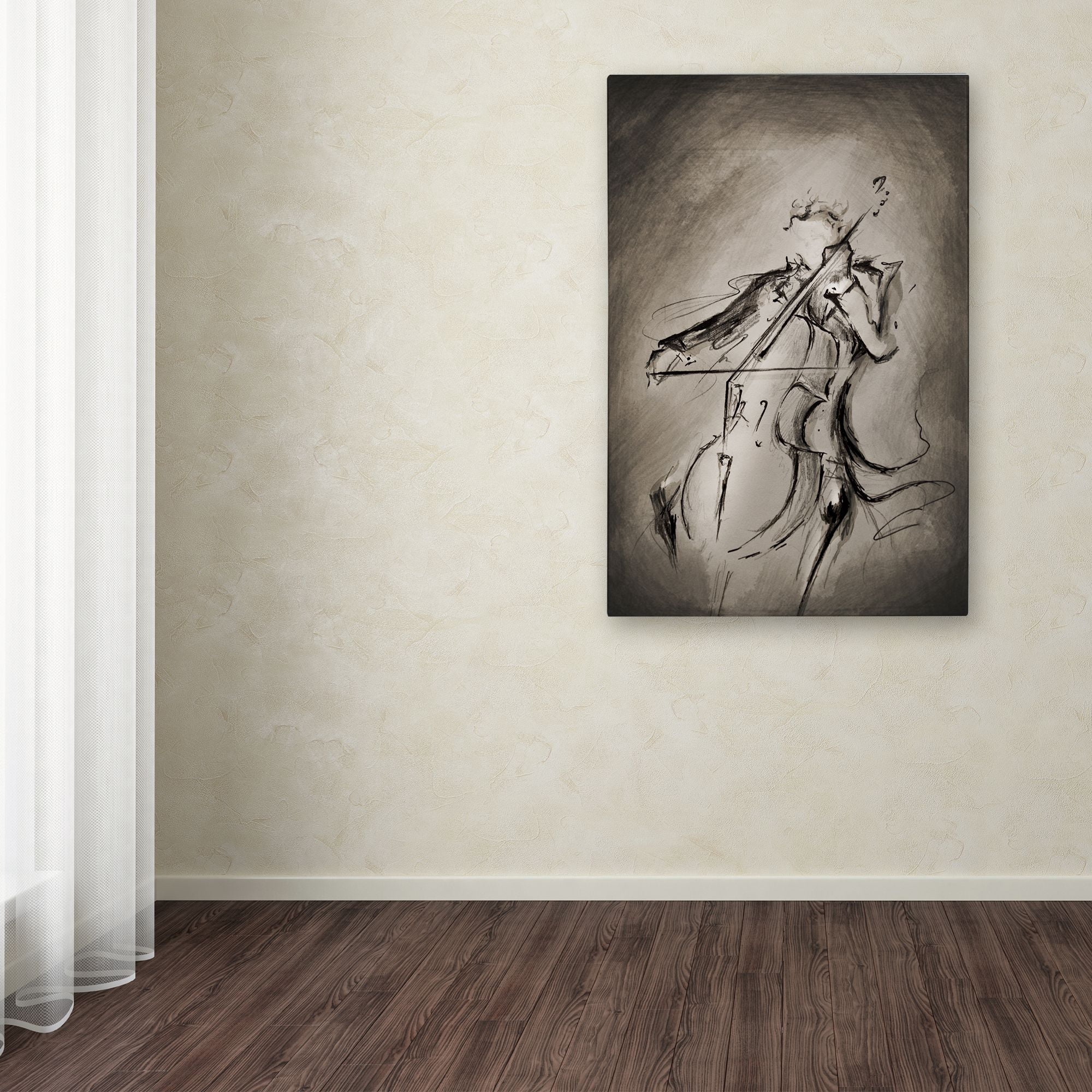 Marc Allante 'The Cellist' Canvas Art 16 x 24