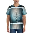 thumbnail image 5 of Easygdp Winter Rabbit Men's Muscle T-Shirt Men's Baseball Short Sleeves, for Gym Workout Athletic with Button - Large, 5 of 9