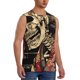 thumbnail image 2 of Fotbe Gothic Eastern Floral Skull Men's Camiseta sin Mangas Estampada para Hombres, Playera Casual para Gimnasio, Entrenamiento, Playa-Medium, 2 of 7