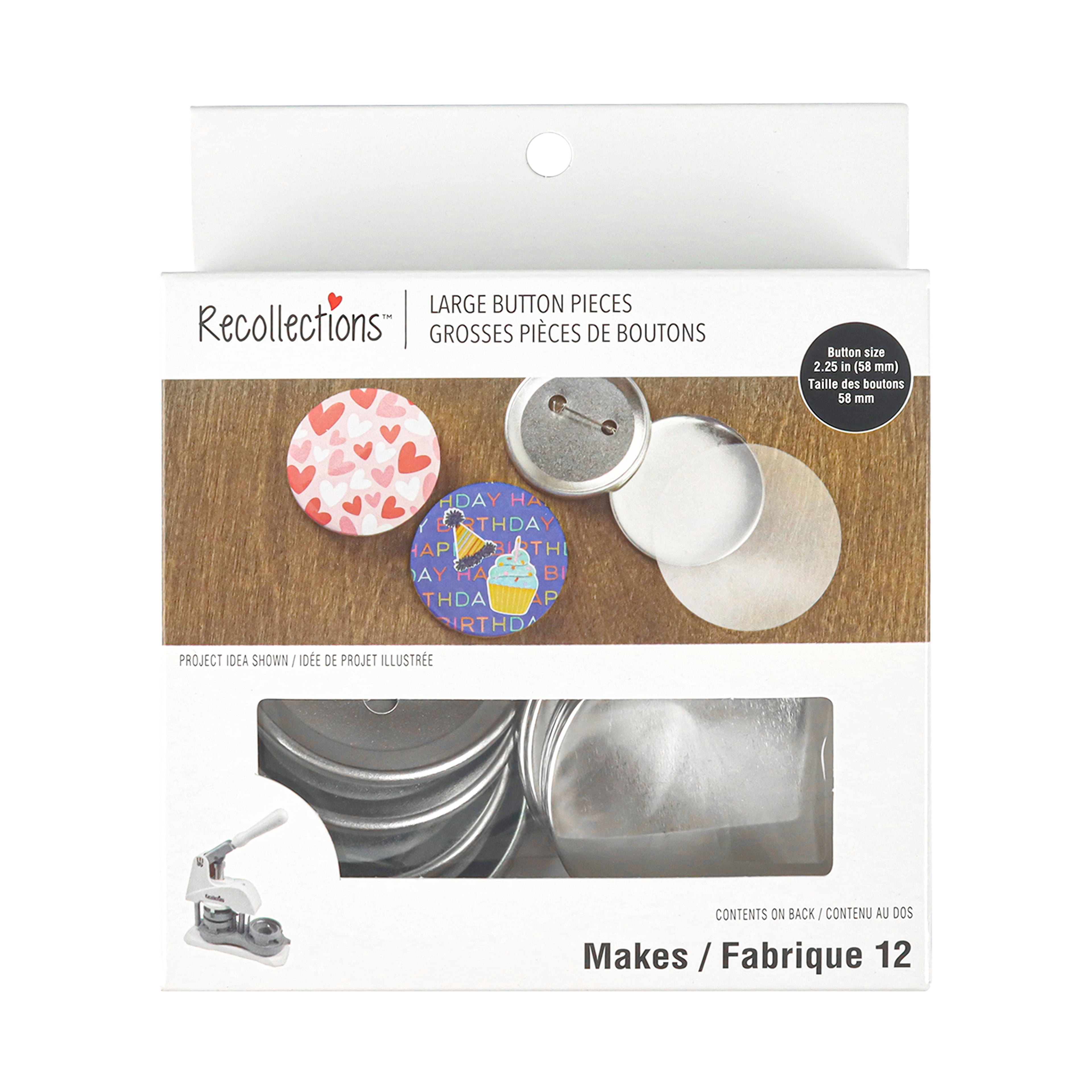 Recollections Large Button Pieces, 6 Pack