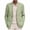 #1Green, variant on Chap Mens Single Button Linen Blazer Notched Lapel with Pockets Casual Business Jacket