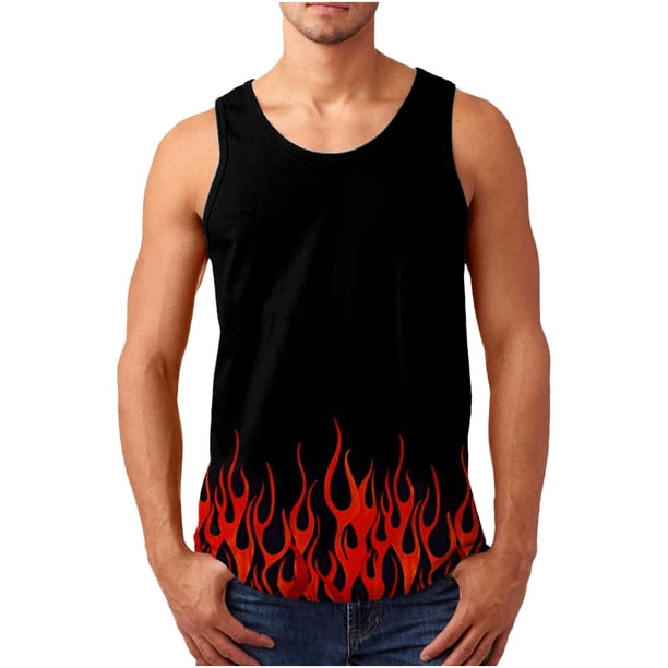 Chaleco deportivo y de ocio con estampado 3D para hombre, jersey sin mangas, chaleco ajustado Pompotops oipoqjl1345