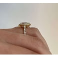 thumbnail image 3 of vylahjewellery Halo Moissanite Engagement Ring for Women 10K Vermeil Yellow Gold Proposal Wedding Ring Teardrop Cut Diamond Mother's Day Ring Antique Look Wedding Bridal Set Rings, 3 of 6