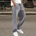 thumbnail image 2 of OSOLU Solid Color Casual Linen Hop Beach Pants For Men Trendy Comfortable Loose Fit Sports Sweatpants Pants Trousers Fashionable Classic Leisure Bottoms, 2 of 7