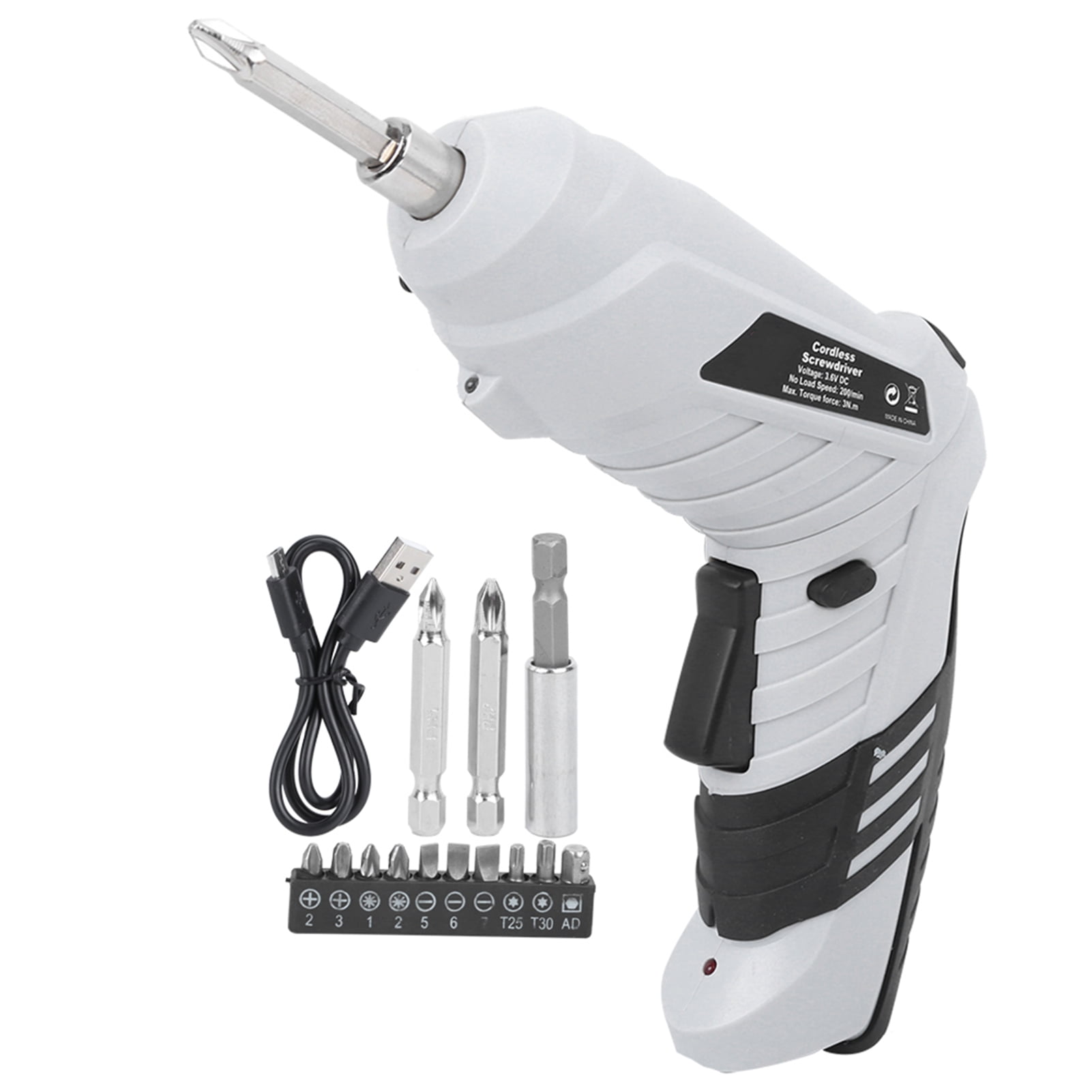 Electric Cordless Drill Kit, Screwdriver Drill Kit, Battery For Fixing Loose Screws Fixing Furniture Hanging Pictures Installing Small Light Fixtures