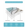 thumbnail image 5 of Quilts Twin-XL Size Bedding Set, Teal Blue Ombre Cream Lightweight Quilted Comforter, Modern Geometric Brown Aesthetic Soft Reversible Bedspread Coverlet with Pillow Covers for All Season, 68" x 98", 5 of 7