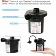thumbnail image 2 of Bomba de aire eléctrica, inflador eléctrico recargable con relleno, rápido de inflar/desinflar, 3 boquillas y adaptador USB de 5 V incluido para colchón inflable para camping y piscina de aire, 2 of 5