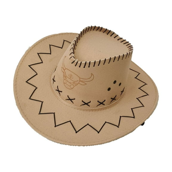 Hats for Girls Boys Western Cowboy Kids Sun Protection Wide Brim Summer Outdoor Beach Sun Protection Adjustable Boy's Caps Size 10-17 Y