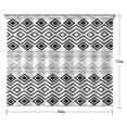 thumbnail image 5 of Boho Black and White Geometric Ethnic Pattern Shower Curtain 84"x72" ,Bathroom Decorative Shower Curtains Set with 12 Hooks,Modern Waterproof Washable Shower Curtain, 5 of 6