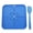 Blue, variant on Food grade pet supplies silicone cat and dog licking mat slow food mat pet suction cup licking mat slow food mat