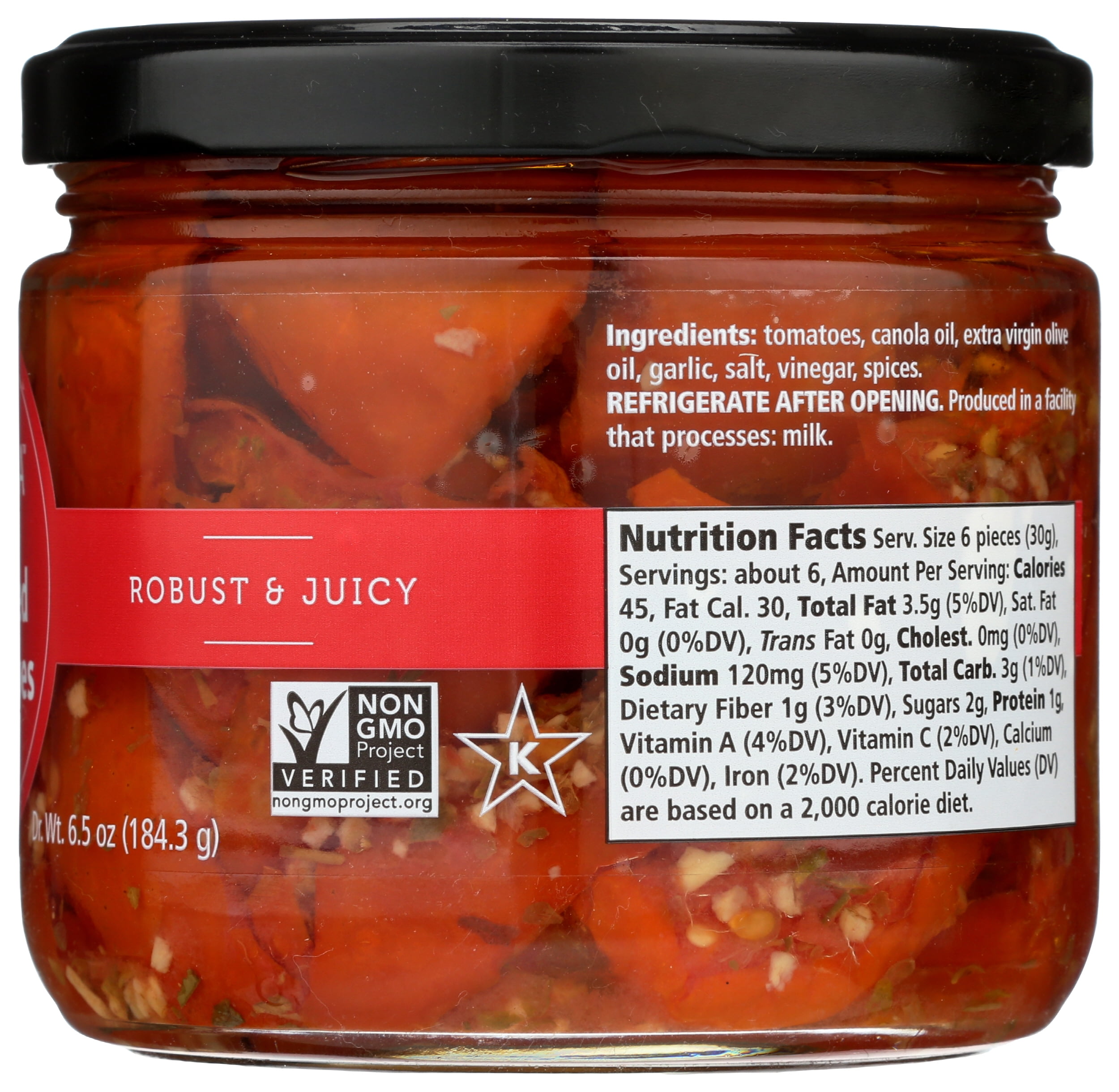 Pack of 6, Divina Roasted Red Tomatoes, 10 oz