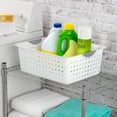 thumbnail image 6 of Sterilite Large Ultra Plastic Storage Baskets w/ Handles, White, 54 Pack, 6 of 7