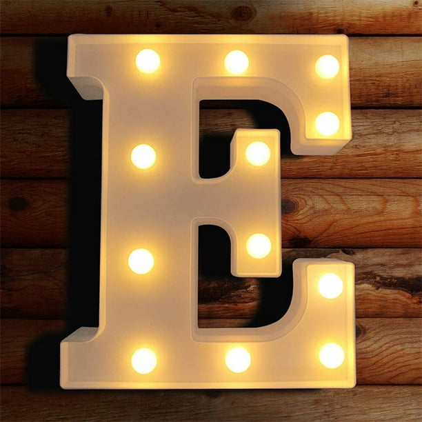 Led Luminous Letter Logo Night Light Big Caption Wall Decoration Wedding Birthday Party Battery Powered Love White Com - Big Letters For Wall With Lights