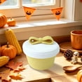 thumbnail image 4 of Sruoe Bow Decor Cotton Rope Covered Storage Bin Two Tone Woven Holiday Sweets Caddy for Desktop Household Stuff, 4 of 6